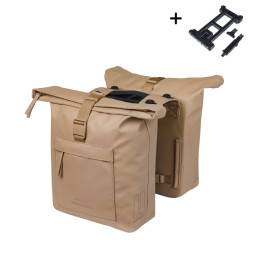 BASIL BROOKLYN TORBA DOUBLE PANNIER BAG MIK, 41L, sand new 2026