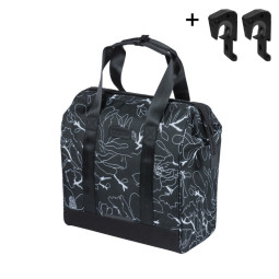BASIL CITY TORBA GRAND SHOPPER MIK HOOKS, 23L, flower black new 2026
