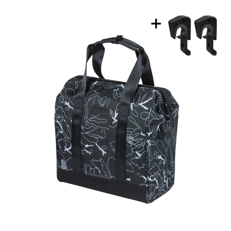 BASIL CITY TORBA GRAND SHOPPER MIK HOOKS, 23L, flower black new 2026