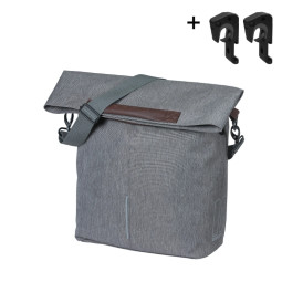 BASIL CITY TORBA SHOPPER MIK HOOKS, 14-16L, grey melee new 2026