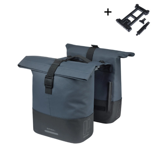 BASIL COVE TORBA DOUBLE PANNIER BAG MIK, 28-32L, navy/black new 2026