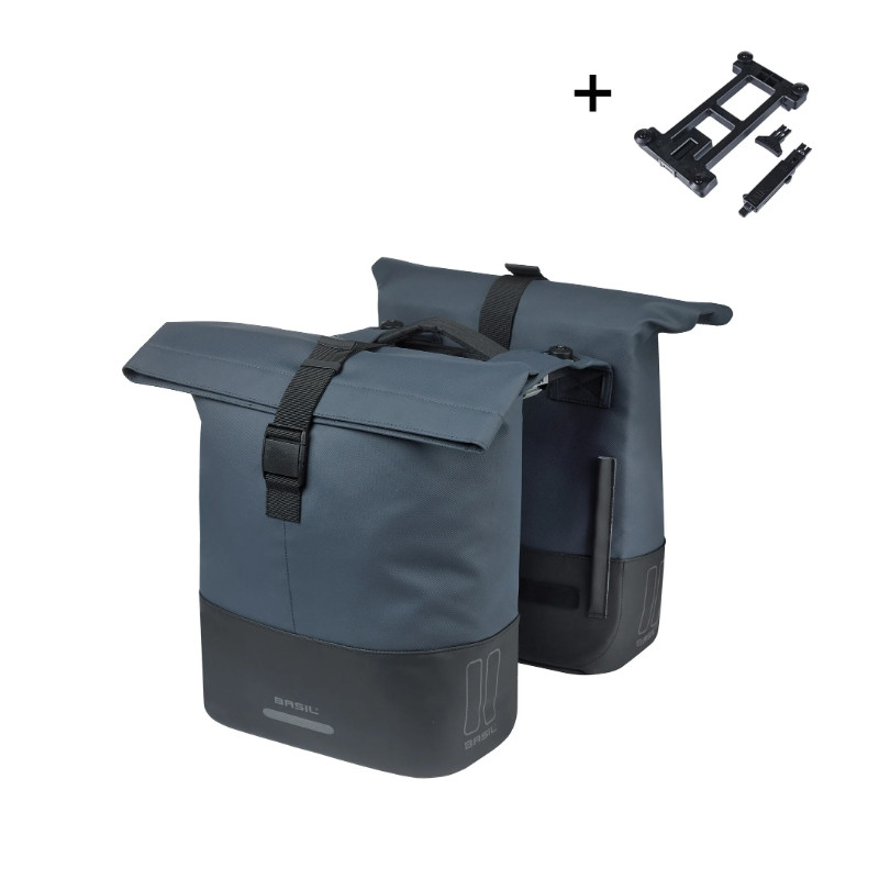 BASIL COVE TORBA DOUBLE PANNIER BAG MIK, 28-32L, navy/black new 2026