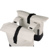 BASIL COVE TORBA DOUBLE PANNIER BAG, 28-32L, off-white/black new 2026