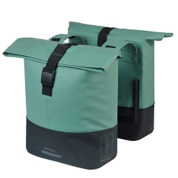 BASIL COVE TORBA DOUBLE PANNIER BAG, 28-32L, silvergreen/black new 2026