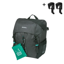 BASIL DISCOVERY 365D TORBA L SINGLE BAG MIK HOOKS, 20L, black melee new 2026