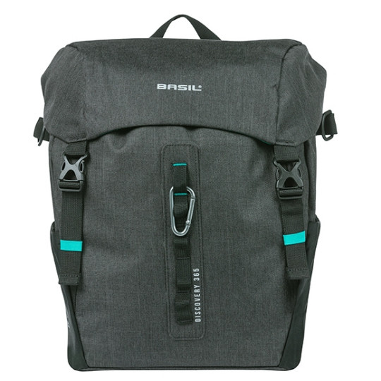 BASIL DISCOVERY 365D TORBA L SINGLE BAG MIK HOOKS, 20L, black melee new 2026