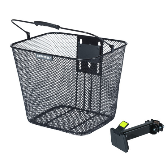BASIL KOSZ PRZEDNI BILBAO + UCHWYT BASEASY, black