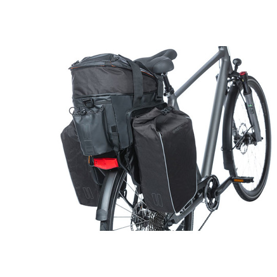 BASIL MILES TARPAULIN TORBA TRUNKBAG XL Pro, 9-36L, black orange MIK.com