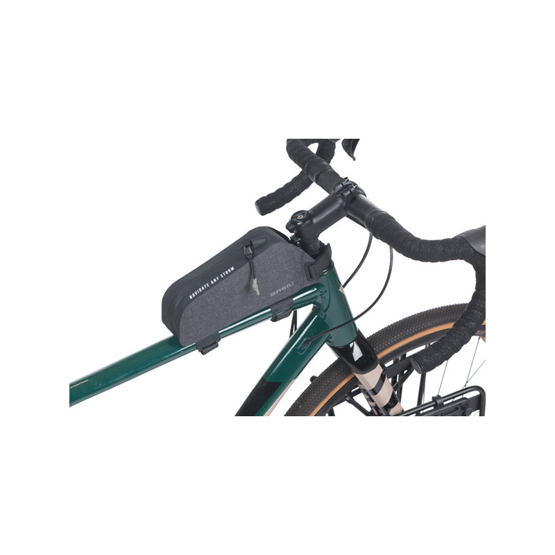 BASIL NAVIGATOR STORM TORBA TOP TUBE FRAME BAG, 0.8L, black