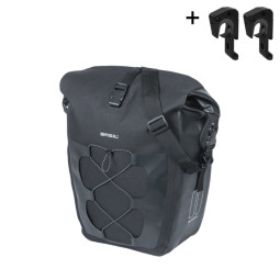 BASIL NAVIGATOR WATERPROOF TORBA L SINGLE BAG MIK HOOKS, 25-31L, black new 2026