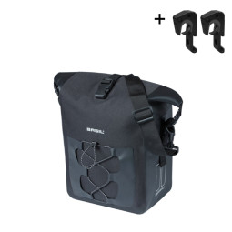 BASIL NAVIGATOR WATERPROOF TORBA  M SINGLE BAG MIK HOOKS, 12-15L, black new 2026