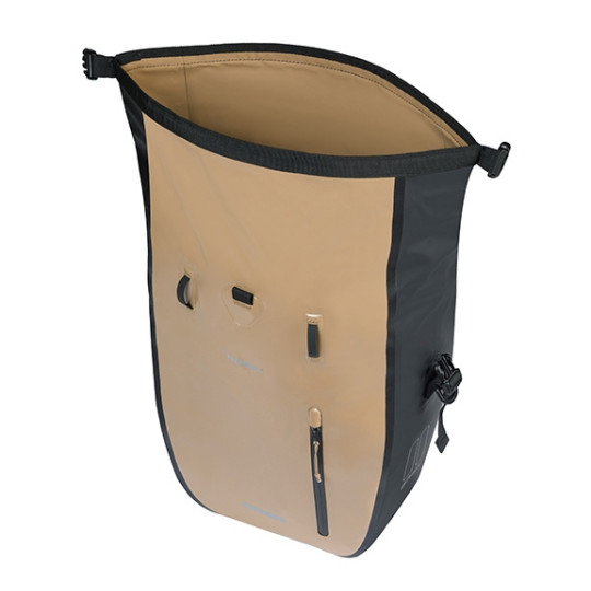 BASIL RIVO TORBA L SINGLE BAG TARAPAULIN, MIK HOOKS, 25-31L, sand/black new 2026