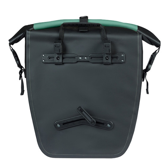 BASIL RIVO TORBA L SINGLE BAG TARAPAULIN, MIK HOOKS, 25-31L, silvergreen/black new 2026
