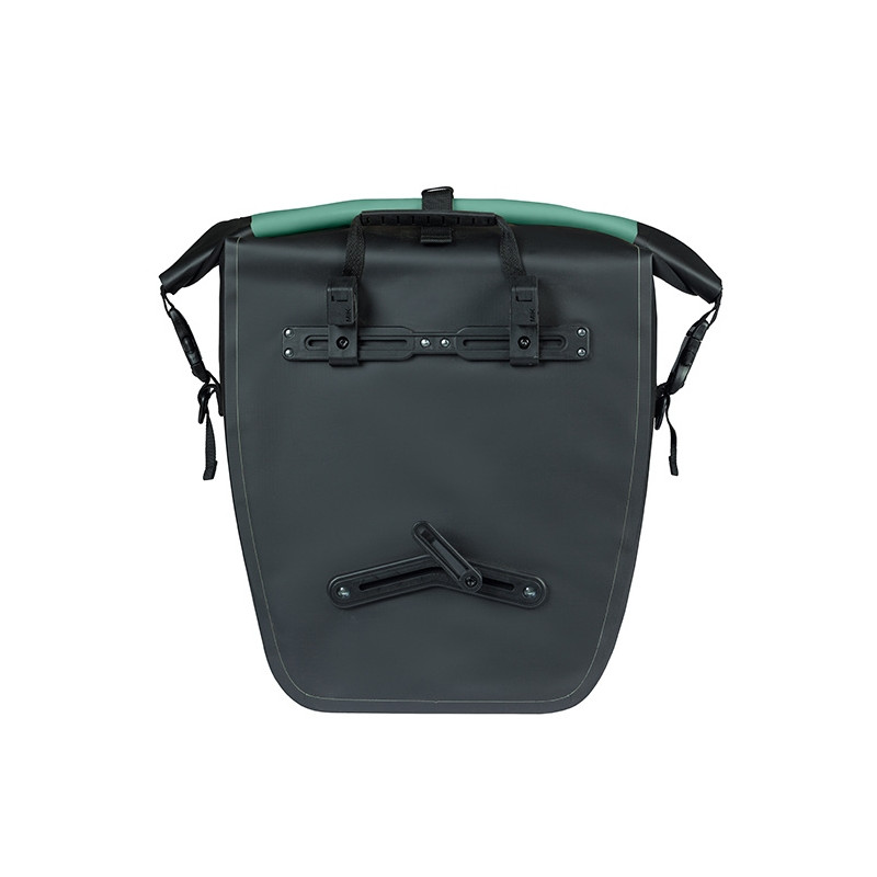 BASIL RIVO TORBA L SINGLE BAG TARAPAULIN, MIK HOOKS, 25-31L, silvergreen/black new 2026