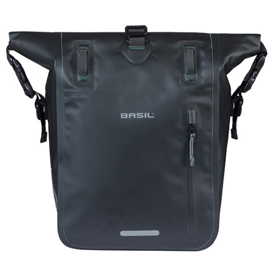 BASIL RIVO TORBA M SINGLE BAG TARAPAULIN, MIK HOOKS, 12-15L, black new 2026