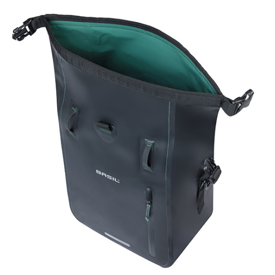 BASIL RIVO TORBA M SINGLE BAG TARAPAULIN, MIK HOOKS, 12-15L, black new 2026