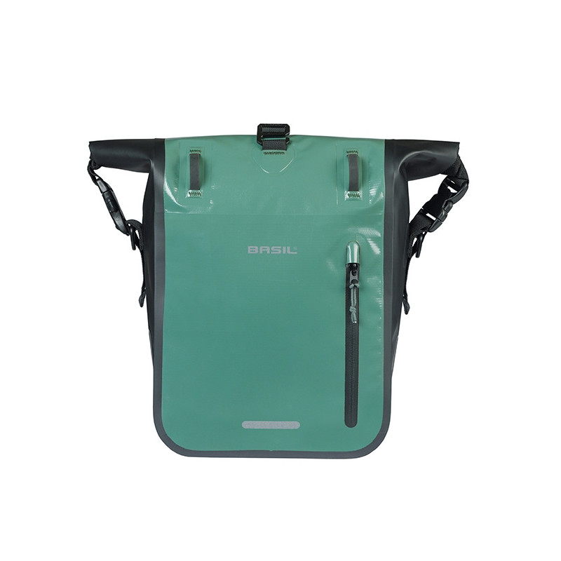BASIL RIVO TORBA M SINGLE BAG TARAPAULIN, MIK HOOKS, 12-15L, silvergreen/black new 2026