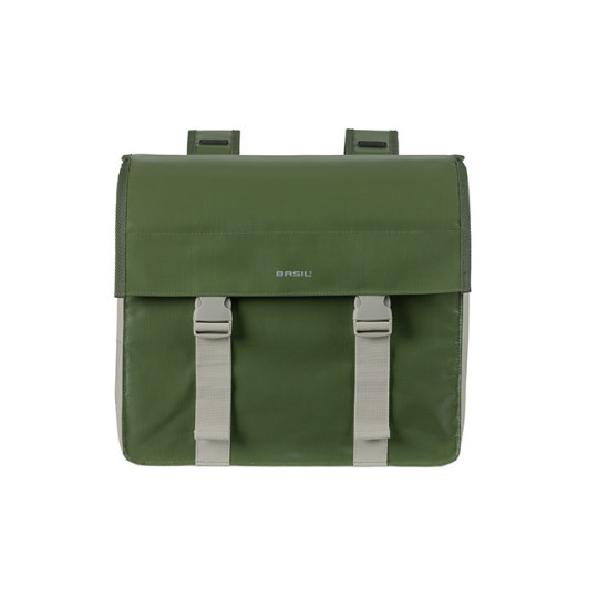 BASIL URBAN LOAD TORBA DOUBLE BAG, green/sand MIK.com