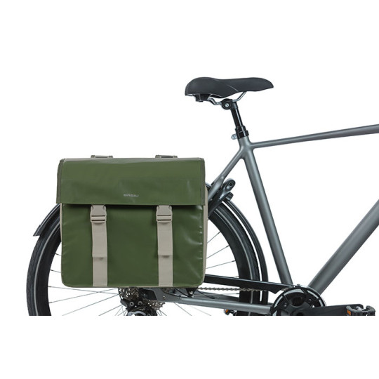 BASIL URBAN LOAD TORBA DOUBLE BAG, green/sand MIK.com