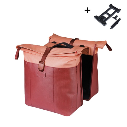 BASIL VIVE TORBA DOUBLE PANNIER BAG MIK, 28-35, burgundy/pink new 2026