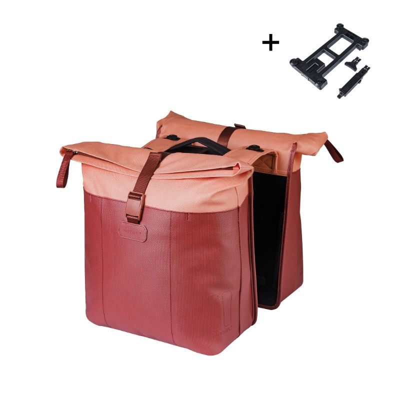 BASIL VIVE TORBA DOUBLE PANNIER BAG MIK, 28-35, burgundy/pink new 2026