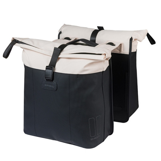 BASIL VIVE TORBA DOUBLE PANNIER BAG MIK, 28-35, off-white/black new 2026