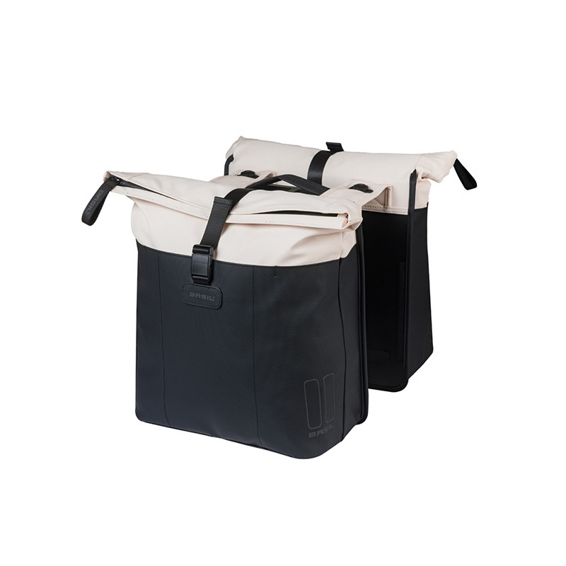 BASIL VIVE TORBA DOUBLE PANNIER BAG MIK, 28-35, off-white/black new 2026