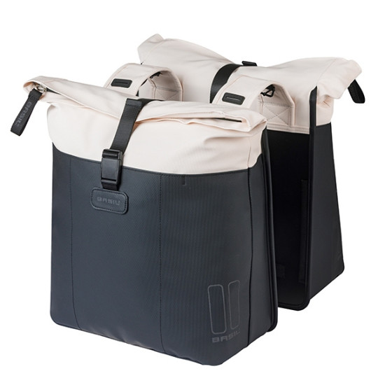 BASIL VIVE TORBA DOUBLE PANNIER BAG, 28-35, off-white/black new 2026