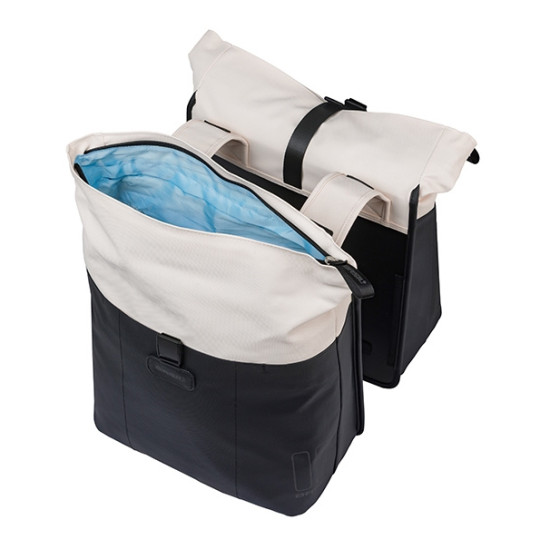 BASIL VIVE TORBA DOUBLE PANNIER BAG, 28-35, off-white/black new 2026