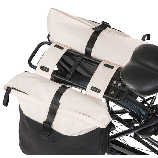BASIL VIVE TORBA DOUBLE PANNIER BAG, 28-35, off-white/black new 2026