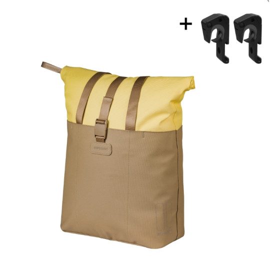 BASIL VIVE TORBA SHOPPER, MIK HOOKS, 15-20L, sand/yellow new 2026