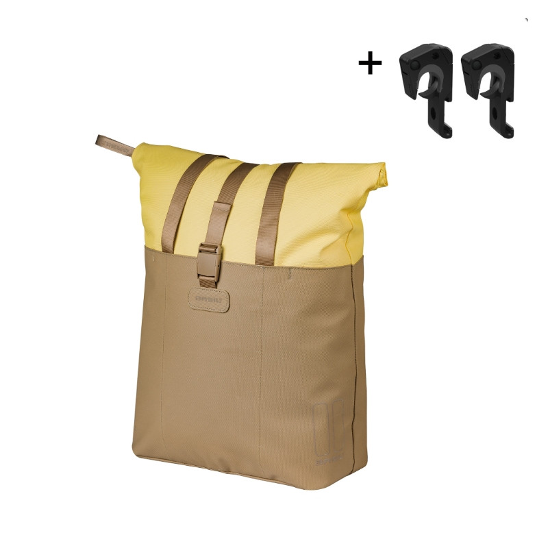 BASIL VIVE TORBA SHOPPER, MIK HOOKS, 15-20L, sand/yellow new 2026