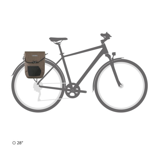 ORTLIEB SAKWA TYLNA PEDAL-MATE DARK SAND 16L.