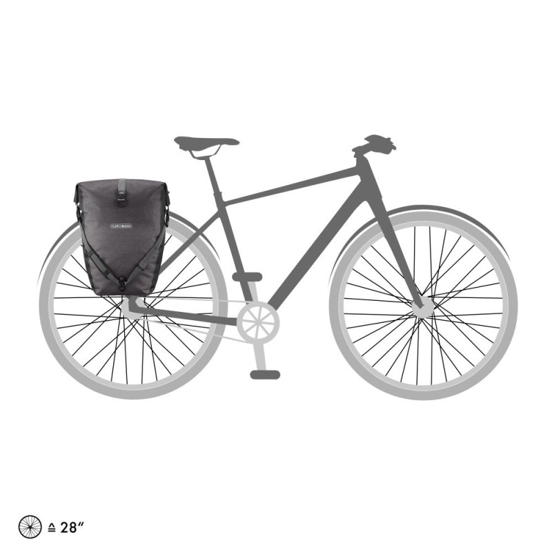 ORTLIEB SAKWY TYLNE BACK-ROLLER  PLUS CR GRANITE-BLACK 40L.