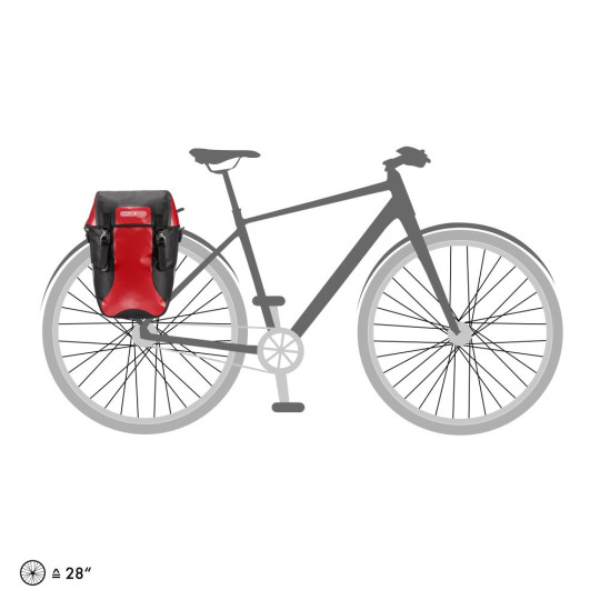 ORTLIEB SAKWY TYLNE BIKE-PACKER  RED-BLACK 40L