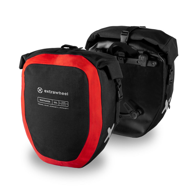 EXTRAWHEEL SAKWY TYLNE WAYFARER POLYESTER BLACK/RED 50L