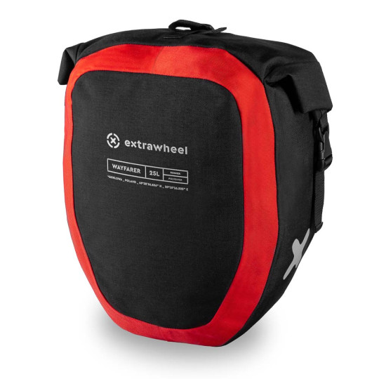 EXTRAWHEEL SAKWY TYLNE WAYFARER POLYESTER BLACK/RED 50L