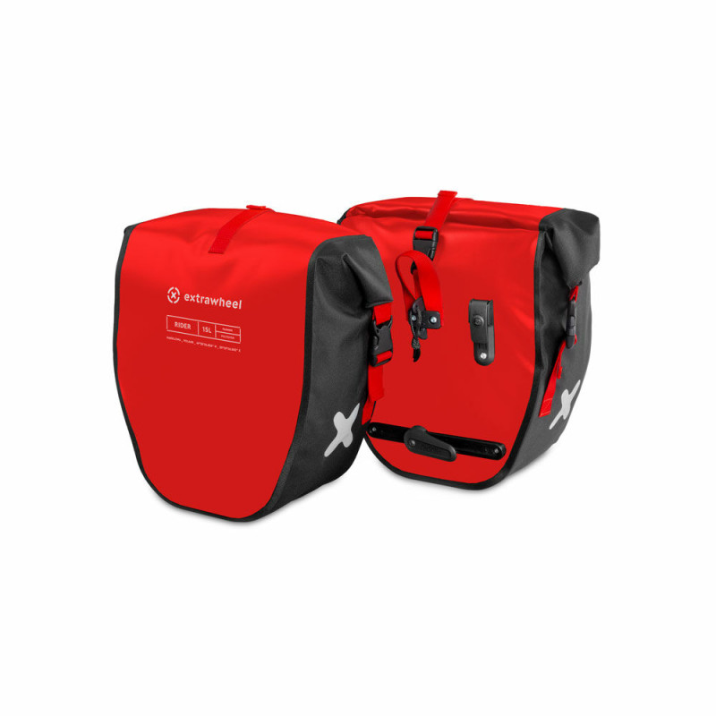 EXTRAWHEEL SAKWY UNIWERSALNE RIDER POLYESTER RED/BLACK 30L