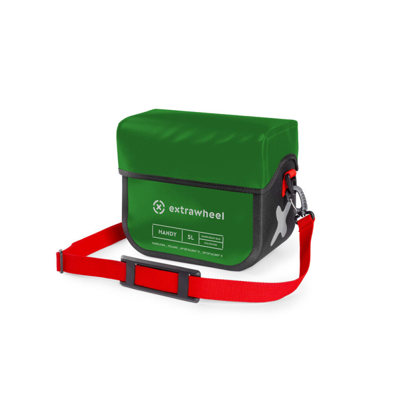 EXTRAWHEEL TORBA NA KIEROWNICĘ HANDY POLYESTER GREEN/BLACK 5L