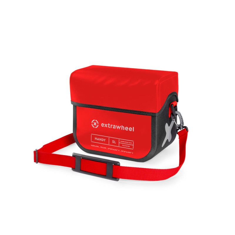 EXTRAWHEEL TORBA NA KIEROWNICĘ HANDY POLYESTER RED/BLACK 5L
